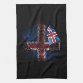 IJsland vlag Theedoek (Verticaal)