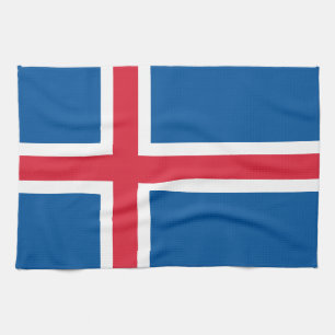 IJsland Vlag Theedoek