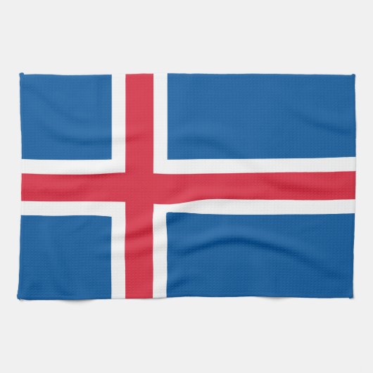 IJsland Vlag Theedoek (Horizontaal)
