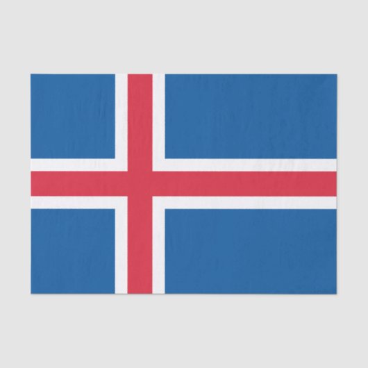 IJsland Vlag Tissuepapier (Voorkant)