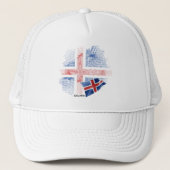 IJsland vlag Trucker Pet (Voorkant)