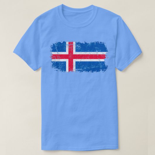 IJsland vlag verhit T-shirt (Design voorkant)