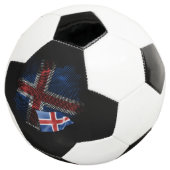 IJsland vlag Voetbal (Drie kwart)