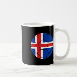 IJsland Vlag Voetbal IJsland Voetbal _1 Koffiemok