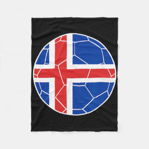 IJsland Vlag Voetbal IJsland Voetbal Fleece Deken