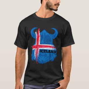 IJsland Vlag Voetbal Shirt IJslandse Voetbal Fan T