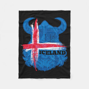 IJsland Vlag Voetbal Shirt IJslandse Voetbal Fan T Fleece Deken