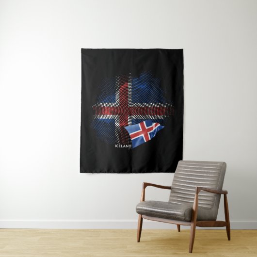 IJsland vlag Wandkleed (In situ)
