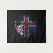 IJsland vlag Wandkleed (Voorkant (horizontaal))