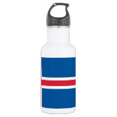 IJsland Vlag Waterfles (Voorkant)