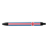 IJsland Vlag Zwarte Inkt Pen (Voorkant)