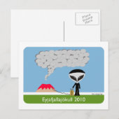 IJsland Volcano 2010 Briefkaart (Voorkant / Achterkant)