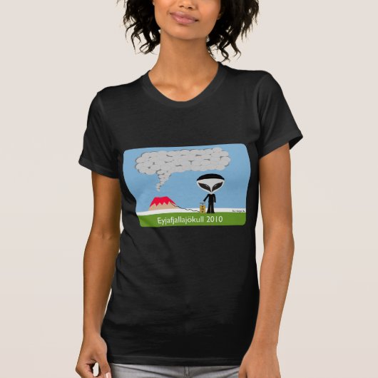 IJsland Volcano 2010 T-shirt vrouwen (Voorkant)