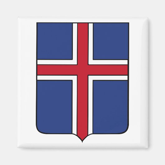 IJsland Wapenmagneet Magneet (Voorkant)