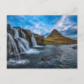 IJsland Waterfall Briefkaart (Voorkant)