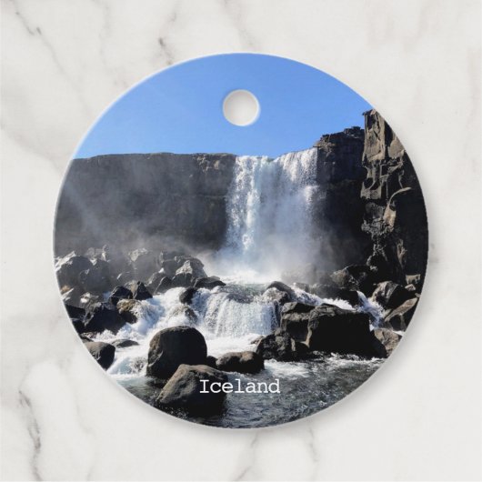 IJsland waterval - Bedankjes Labels (Voorkant)