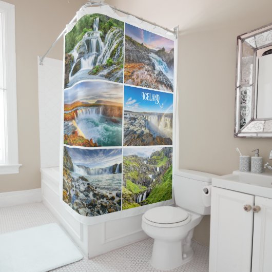 IJsland Waterval Douchegordijn (In situ)