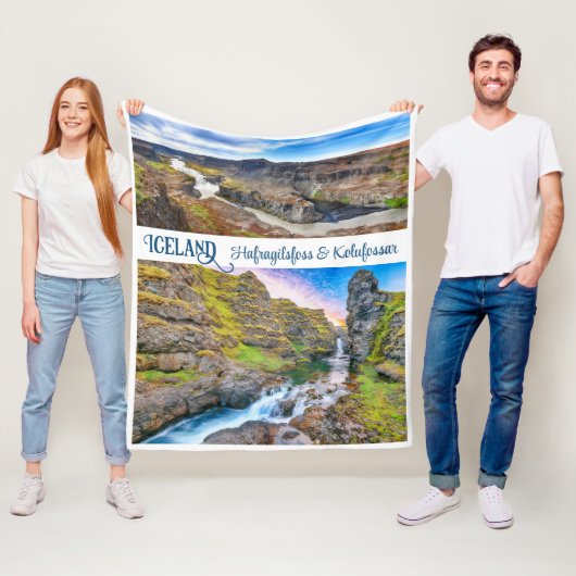 IJsland Waterval Fleece Deken (In situ)