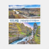 IJsland Waterval Fleece Deken (Voorkant)