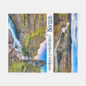 IJsland Waterval Fleece Deken (Voorkant (Horizontaal))