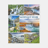 IJsland Waterval Fleece Deken (Voorkant)