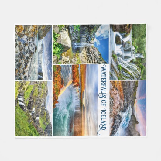 IJsland Waterval Fleece Deken (Voorkant (Horizontaal))