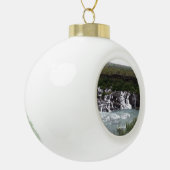 IJsland waterval - Keramisch balplein Keramische Bal Ornament (Links)