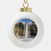 IJsland waterval - keramisch Ornament (Voorkant)