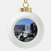 IJsland waterval - keramisch Ornament (Voorkant)