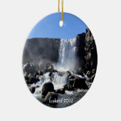 IJsland waterval - keramische sierelementen Keramisch Ornament (Rechts)