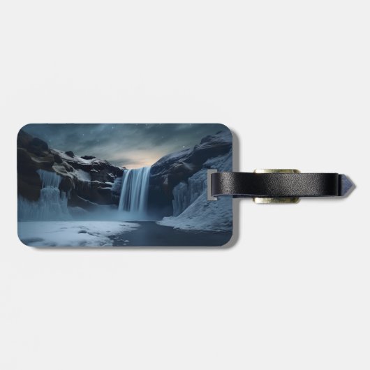 IJsland waterval landschap Bagagelabel (Achterkant horizontaal)