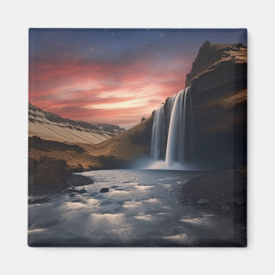IJsland waterval landschap Magneet