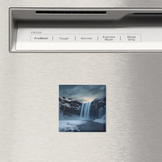 IJsland waterval landschap Magneet (Insitu (Vaatwasser))