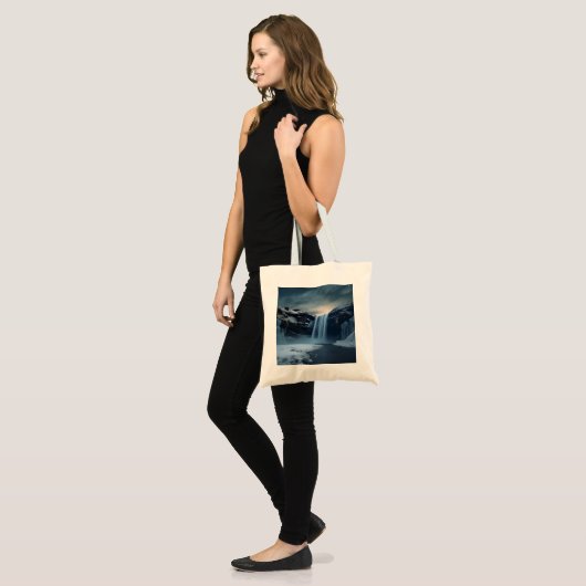 IJsland waterval landschap Tote Bag (Voorkant (model))