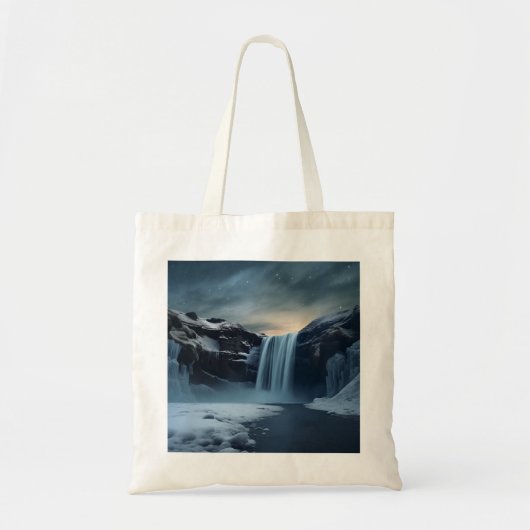 IJsland waterval landschap Tote Bag (Voorkant)