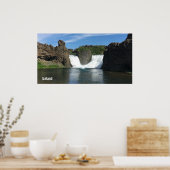 IJsland waterval Poster (Keuken)