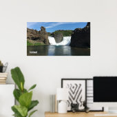 IJsland waterval Poster (Thuiskantoor)