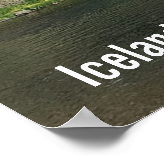 IJsland waterval Poster (Hoek)