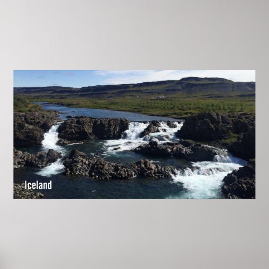 IJsland waterval Poster (Voorkant)