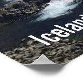 IJsland waterval Poster (Hoek)