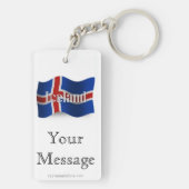 IJsland Waving Flag Sleutelhanger (achterkant)