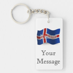 IJsland Waving Flag Sleutelhanger