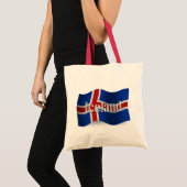 IJsland Waving Flag Tote Bag (Voorkant (product))