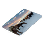 IJsland Wilde Paarden Reisfoto Magneet (Linkerzijde)