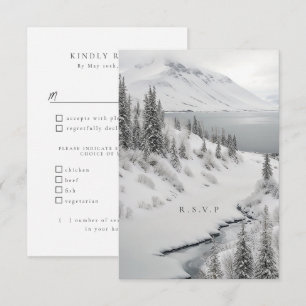IJsland winter bruiloft maaltijd keuzes RSVP Kaartje