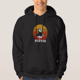 IJsland Zee Puffin Retro Sunset Seabird Pa Hoodie