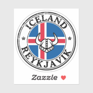 IJsland Zegel Sticker Ronde Vlag Voor Laptop Boek