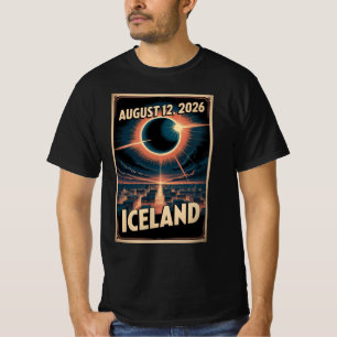 IJsland Zonsverduistering 2026 T-shirt Reykjavik G