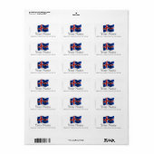 IJsland zwaaiende vlag Etiket (Full Sheet)