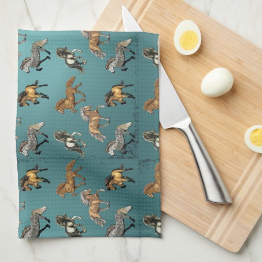 IJslanders in Gait Blue Theedoek (Quarter Fold)